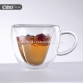 Heart Shape Coffee Tea Cup Double Walled